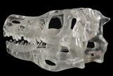 Carved Quartz Crystal Dinosaur Skull #227038-5